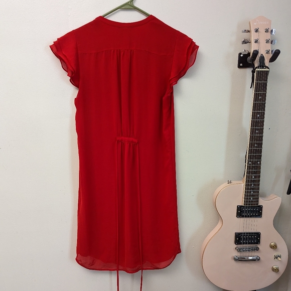 Bright Red H&M lightweight flowy summer dress, size 8 - Picture 8 of 11